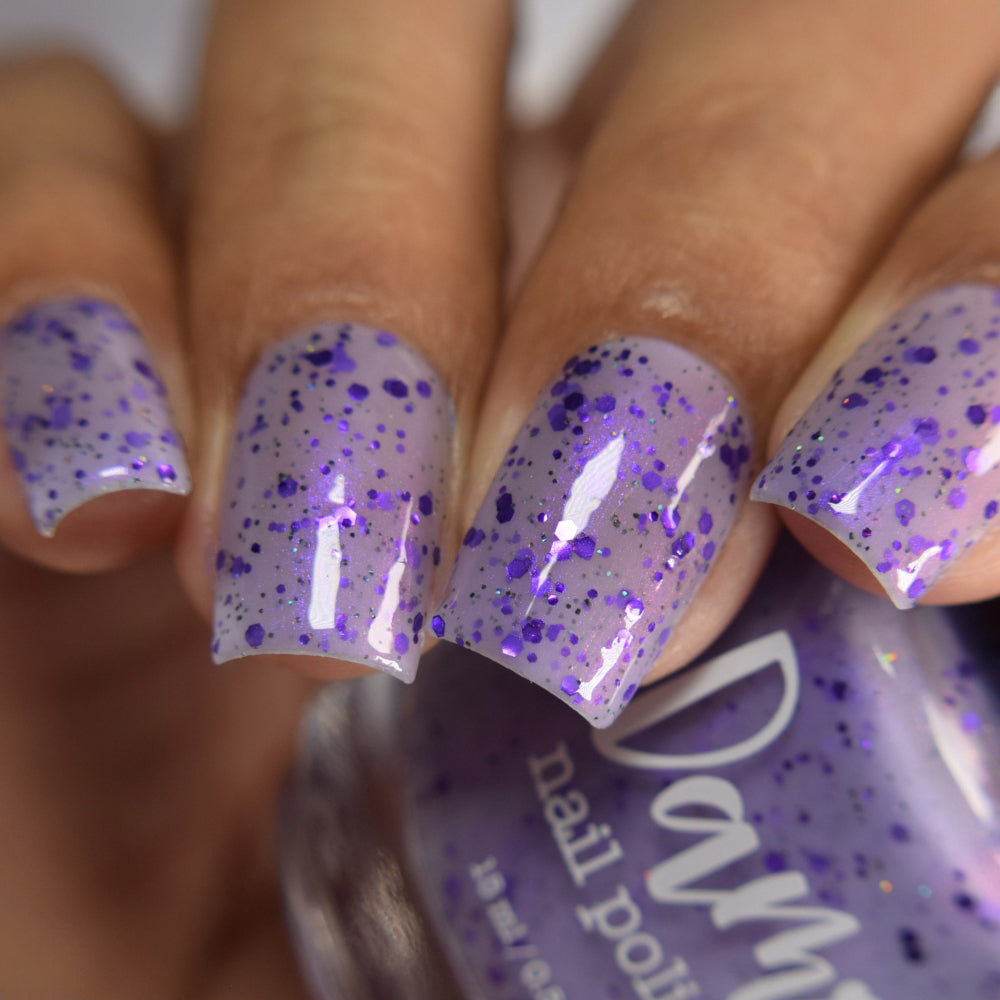 Taro Tea Wannabe - Light Purple Crelly - Glitter Nail Polish - Shimmer Nail Polish - Sweet Sips Collection - Dam Nail Polish