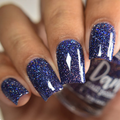 What a Batty - Blue Reflective Glitter Nail Polish - Bitten Collection
