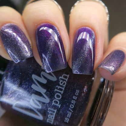 Grand Celebration - Purple Shimmer Magnetic Nail Polish - 10th Anniversary Trio - Dam Nail Polish