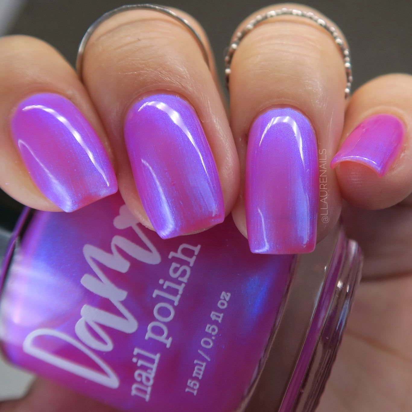 Jared - Pink Shimmer Nail Polish - Survivor Series - Dam Nail Polish