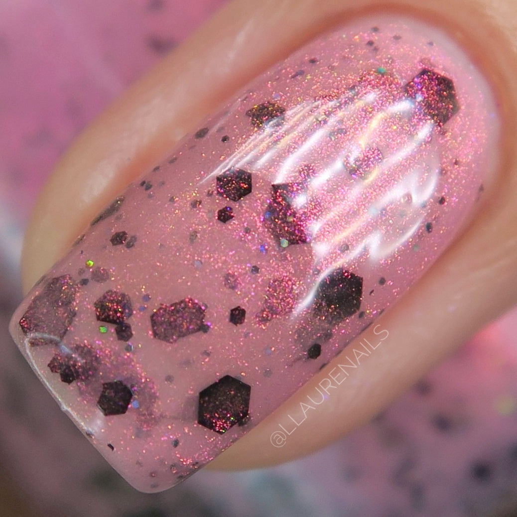 Love Boba Berry Much - Pink Crelly Nail Polish - Boba Collection - Dam Nail Polish