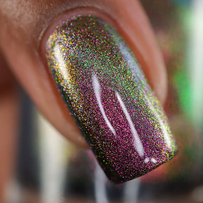 Omniverse Odyssey - Shifting Multichrome Magnetic Nail Polish - Shifts Pink, Bronze, and Green - Into the Multiverse Collection - Dam Nail Polish