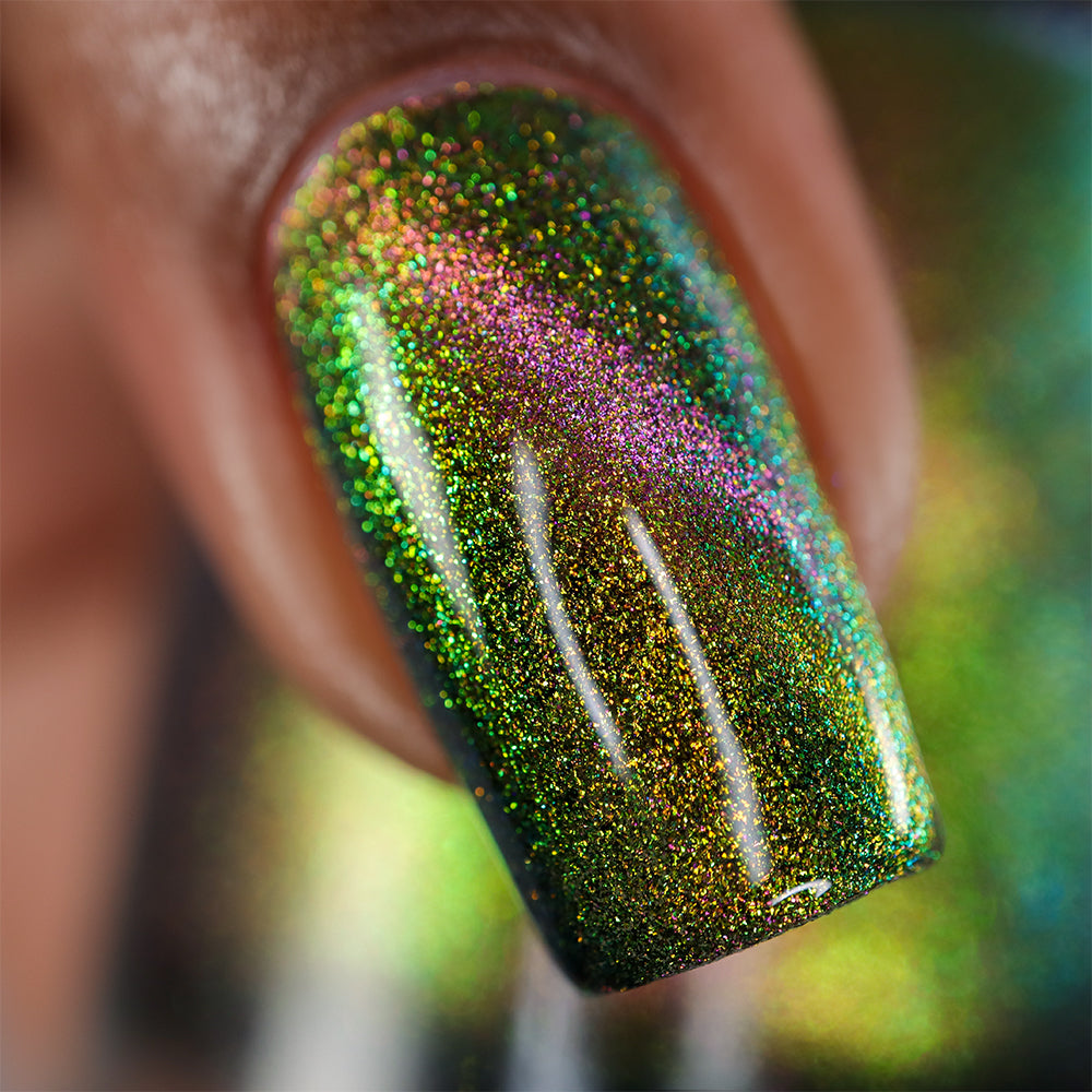 Parallel Possibilities - Shifting Multichrome Magnetic Nail Polish - Shifts Gold, Green, and Blue - Into the Multiverse Collection