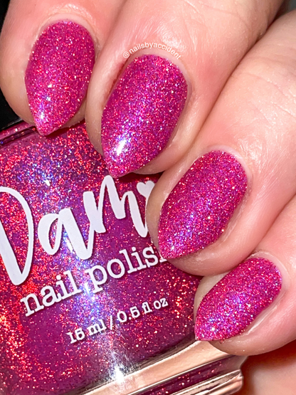 The Windy City - Pink Reflective Nail Polish - Glitter Nail Polish - PBE Exclusive - Dam Nail Polish