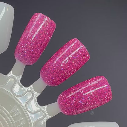 Strawberry Compote - Pink Nail Polish - Reflective Glitter Nail Polish - Jams & Jellies Collection