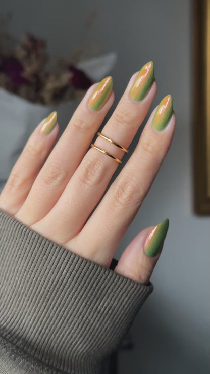 Whatever This Is, Yes. - Green Shimmer Nail Polish - Glow in the Dark Nail Polish - Prugly Polish Pals Facebook Group Custom 2025