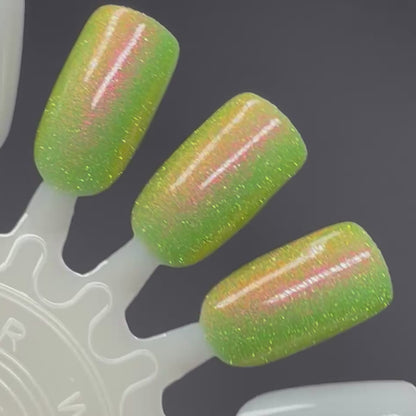 Clover Achiever - Green Nail Polish - Reflective Glitter Nail Polish - The Secret Fairy Garden