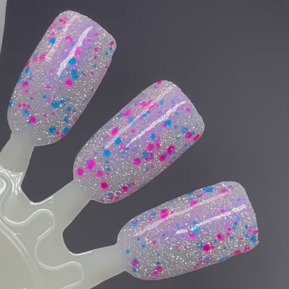 Just Squidding Around - Purple Silver Nail Polish - Reflective Glitter Nail Polish - Squids Fly High Sibling