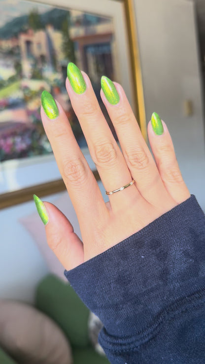 Maps - Lime Green Shimmer Nail Polish - Bonus Track Collection