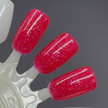 Apple Fruit Butter - Red Nail Polish - Reflective Glitter Nail Polish - Jams & Jellies Collection