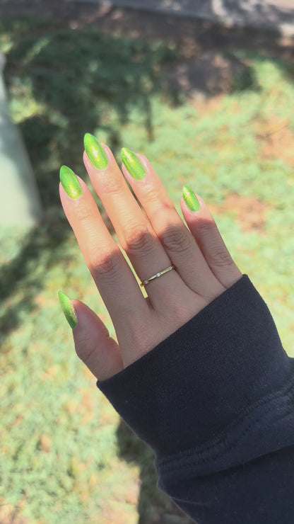 Maps - Lime Green Shimmer Nail Polish - Bonus Track Collection