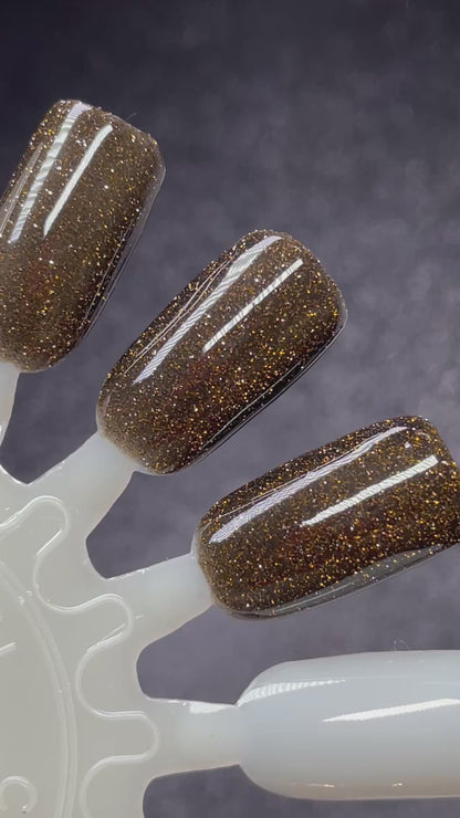 Drama Queen - Black Nail Polish - Reflective Nail Polish - Midwest Shiba Inu Rescue Charity Polish