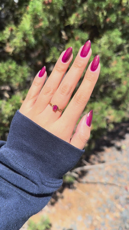 Should I Stay - Deep Fucshia Shimmer Nail Polish - Bonus Track Collection