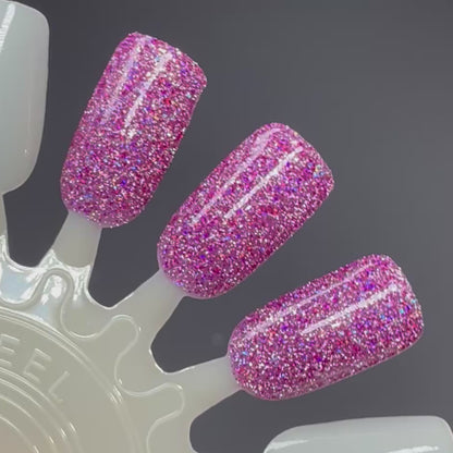 Love at First Bite - Purple Nail Polish - Reflective Glitter Nail Polish - Bitten Collection