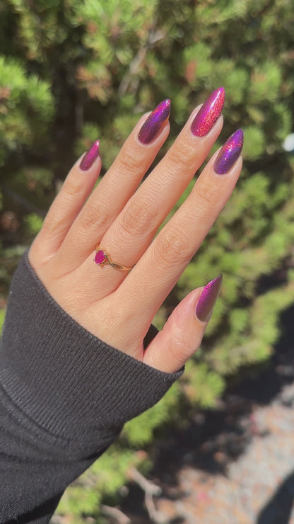 BLOODY MARY x3 - Black Nail Polish - Magnetic Nail Polish - Shimmer Nail Polish - Ghostly Collection - Halloween 2025