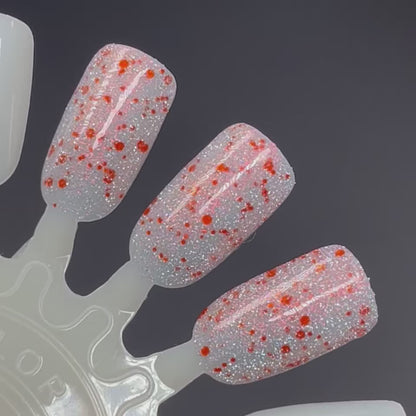 Soda Pop Lock and Drop It - Orange Silver Nail Polish - Reflective Glitter Nail Polish - Sugar Rush Collection