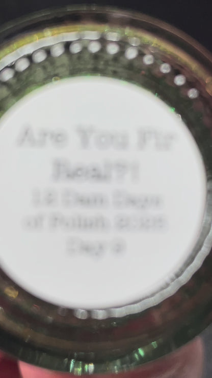 COMING SOON 2/27 NOON ET! PRE ORDER: Are You Fir Real?! - Green Nail Polish - Reflective Nail Polish - Glitter Nail Polish - 12 Dam Days of Polish 2025 - Turnaround time ~5 weeks