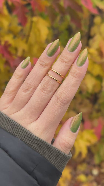 Whatever This Is, Yes. - Green Shimmer Nail Polish - Glow in the Dark Nail Polish - Prugly Polish Pals Facebook Group Custom 2025