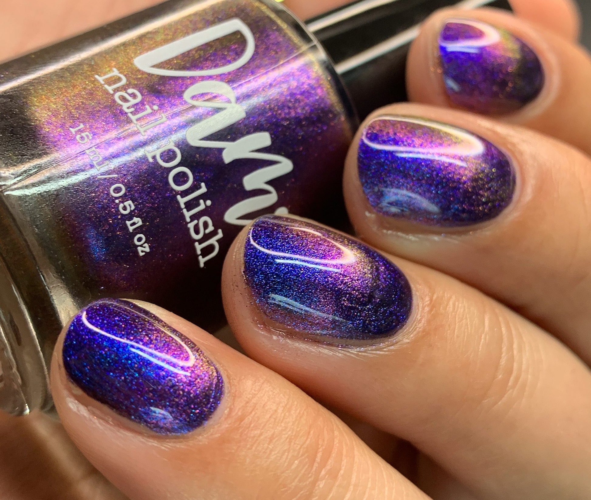Quantum Quest - Shifting Multichrome Magnetic Nail Polish - Shifts Blue and Purple - Into the Multiverse Collection - Dam Nail Polish