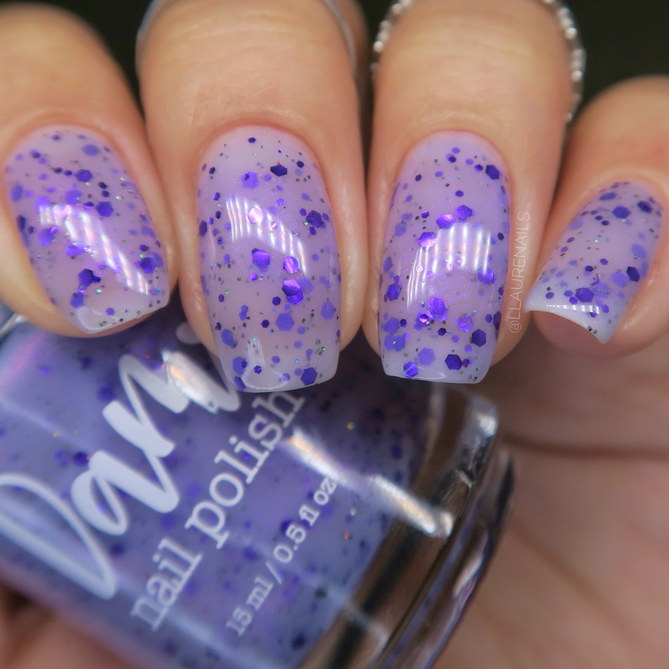 Taro Tea Wannabe - Light Purple Crelly - Glitter Nail Polish - Shimmer Nail Polish - Sweet Sips Collection - Dam Nail Polish
