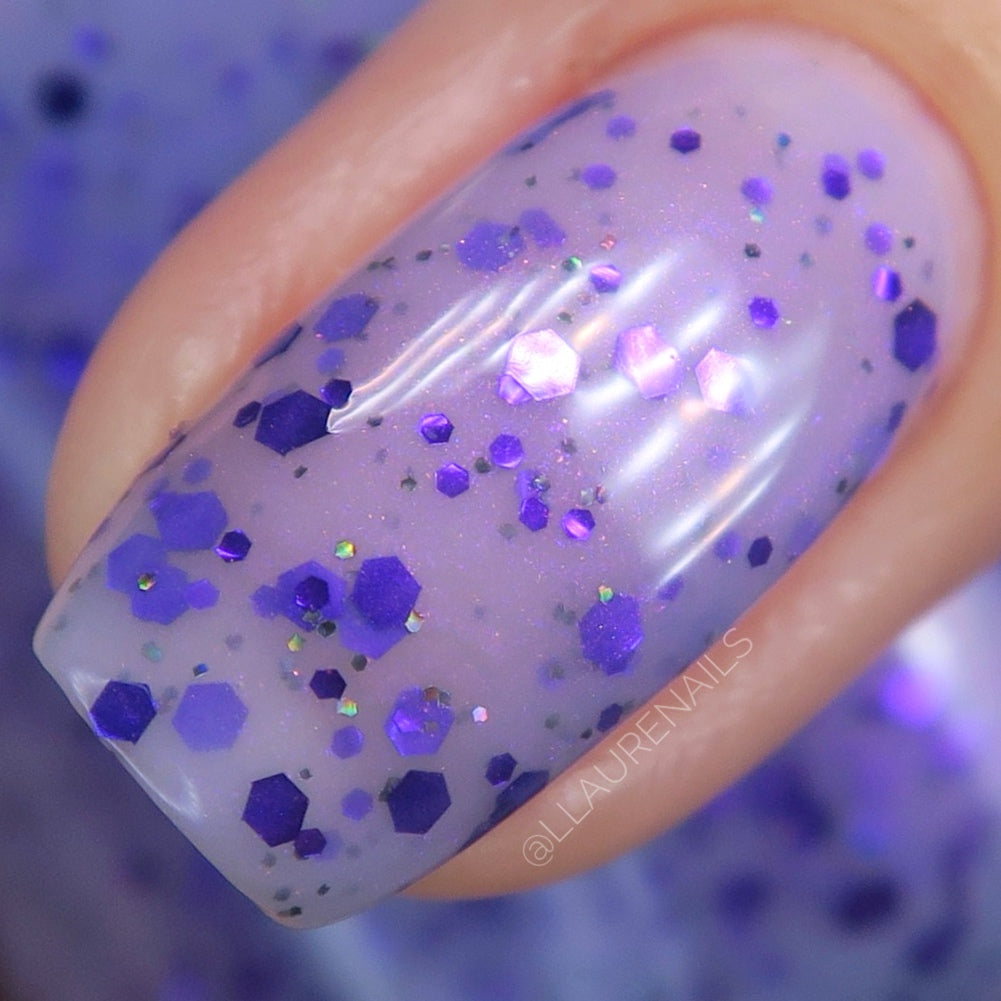 Taro Tea Wannabe - Light Purple Crelly - Glitter Nail Polish - Shimmer Nail Polish - Sweet Sips Collection - Dam Nail Polish