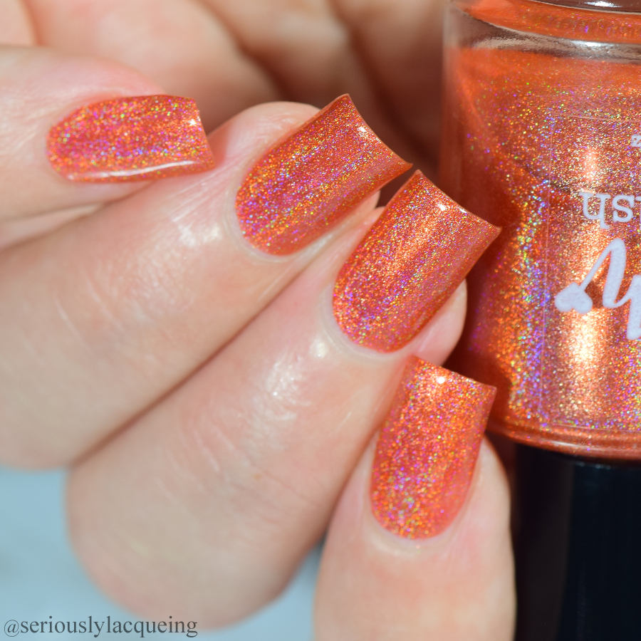 Obviously Orange - Seriously Rainbows - Holographic Nail Polish - Dam Nail Polish