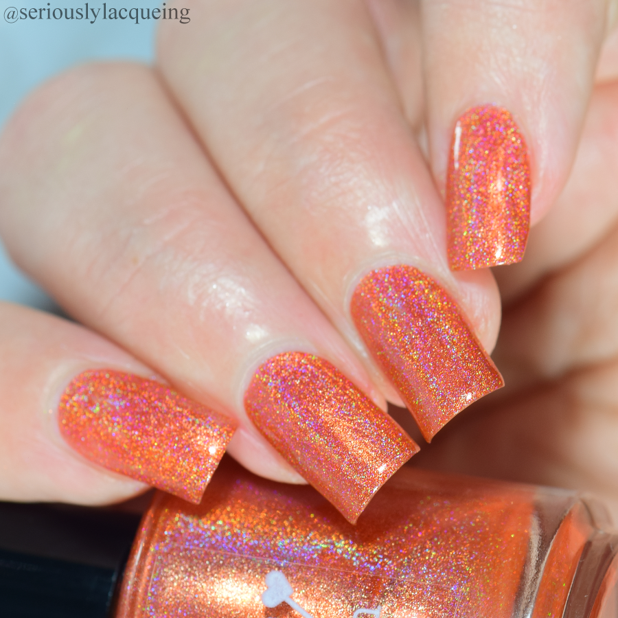 Obviously Orange - Seriously Rainbows - Holographic Nail Polish - Dam Nail Polish