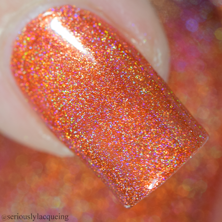 Obviously Orange - Seriously Rainbows - Holographic Nail Polish - Dam Nail Polish