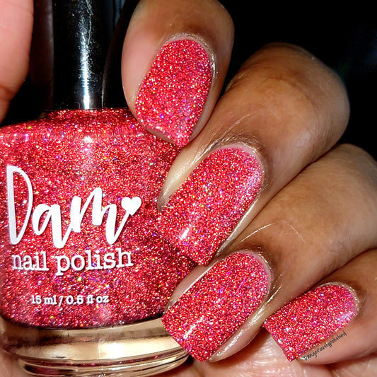 Raspberry Marmalade - Jams & Jellies Collection - Pink Reflective Glitter Nail Polish - Dam