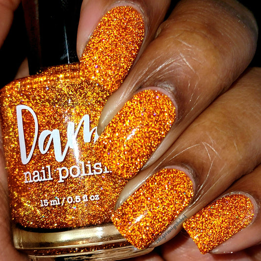 Apricot Preserves - Jams & Jellies Collection - Orange Reflective Glitter Nail Polish - Dam