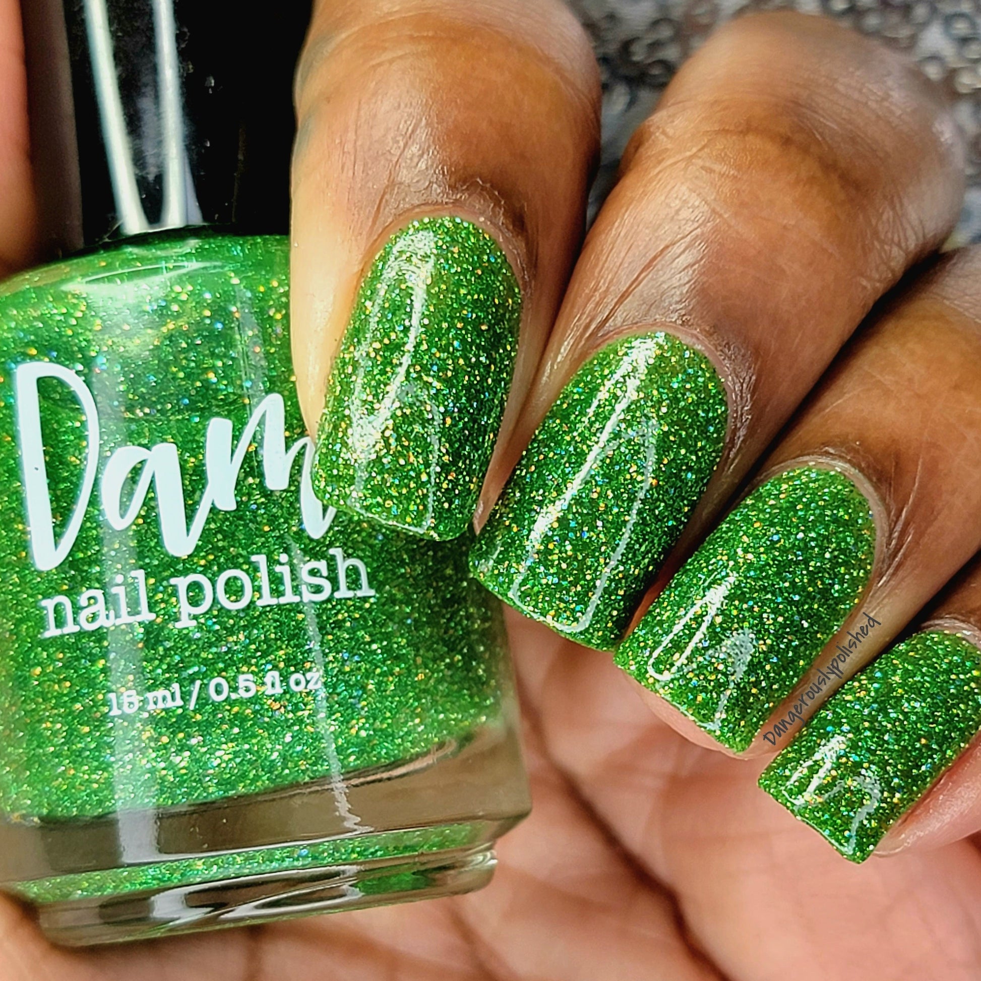 Mint Jelly - Jams & Jellies Collection - Green Reflective Glitter Nail Polish - Dam