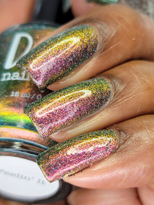 Feelin' It - Red/Orange/Green/Blue Multichrome Reflective Nail Polish - Dam