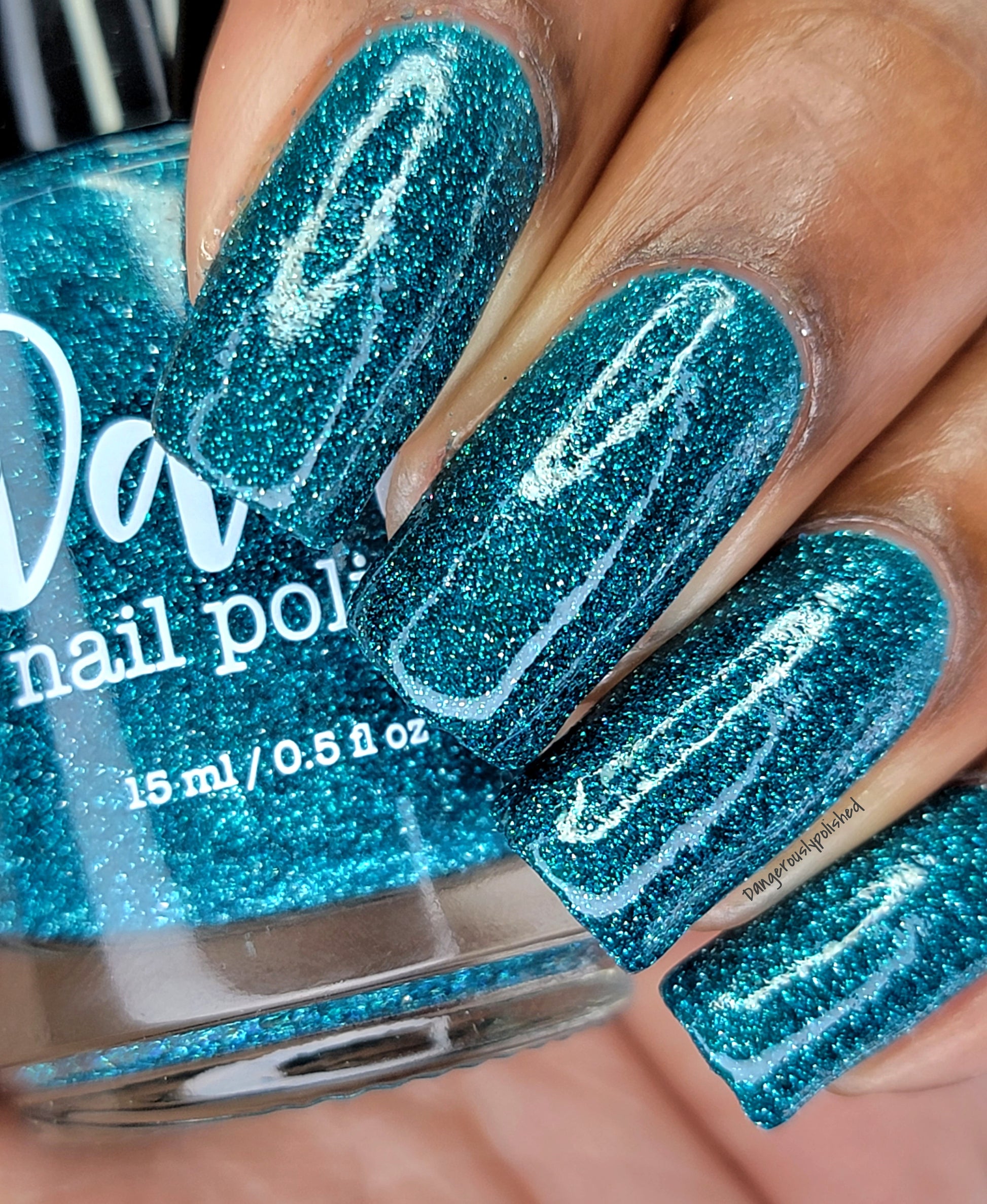Pure Bliss - Teal Reflective Glitter Nail Polish - Dam