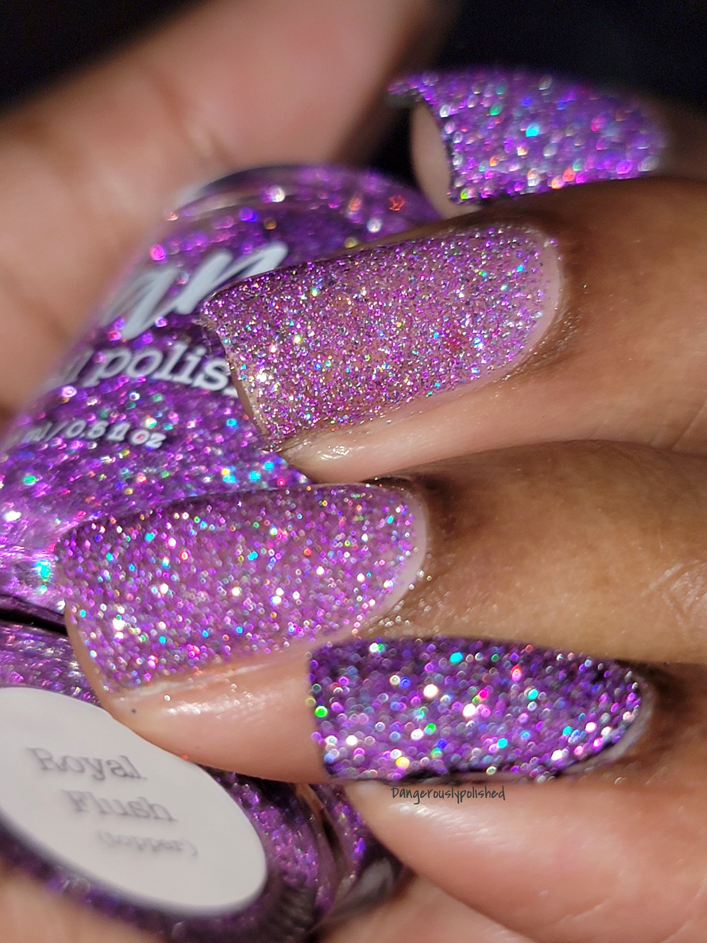Royal Flush - Purple Reflective Glitter Nail Polish - Dam
