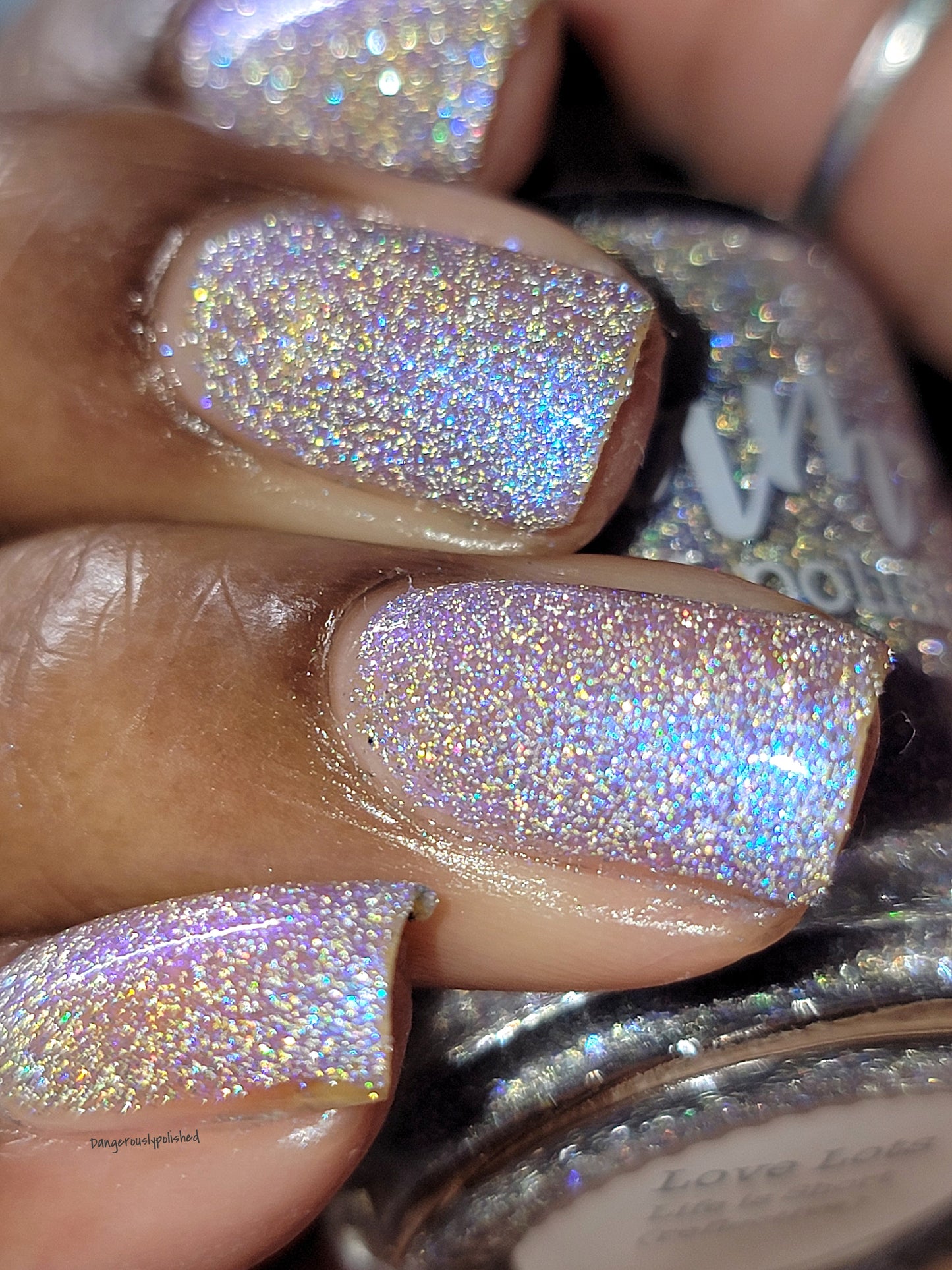 Love Lots - Blurple Purple Shimmer - Silver Reflective Glitter Nail Polish - Life is Short Collection