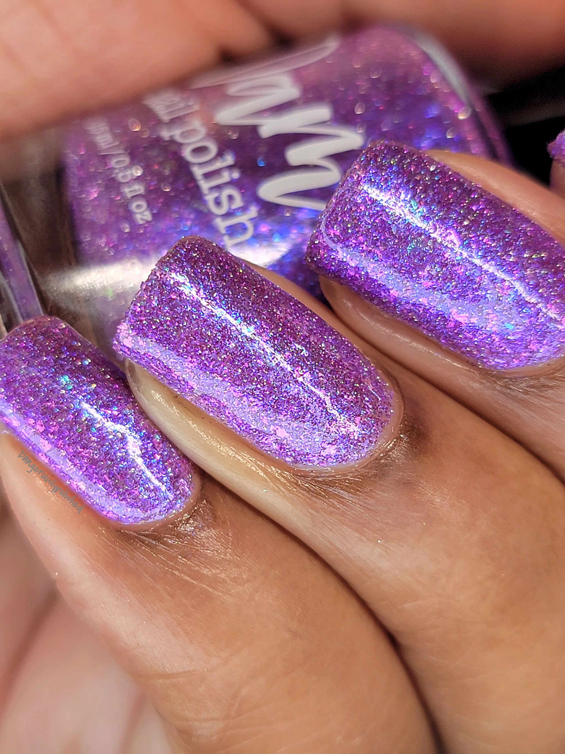 No Shady Business - Purple Flakie Nail Polish - Purple Reflective Nail Polish - Glitter Nail Polish - Aquarius Birthday Duo - Dam Nail Polish