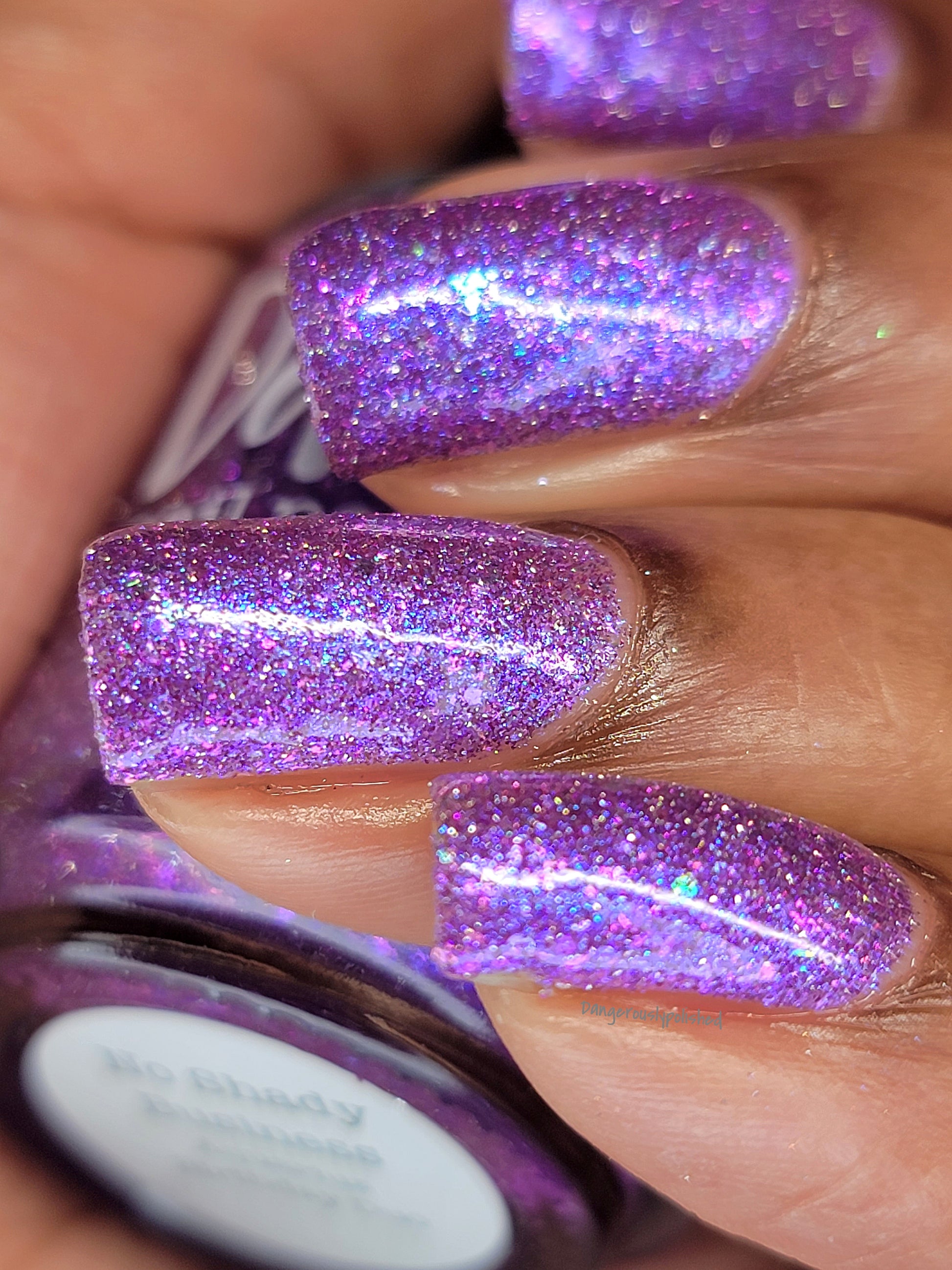 No Shady Business - Purple Flakie Nail Polish - Purple Reflective Nail Polish - Glitter Nail Polish - Aquarius Birthday Duo - Dam Nail Polish