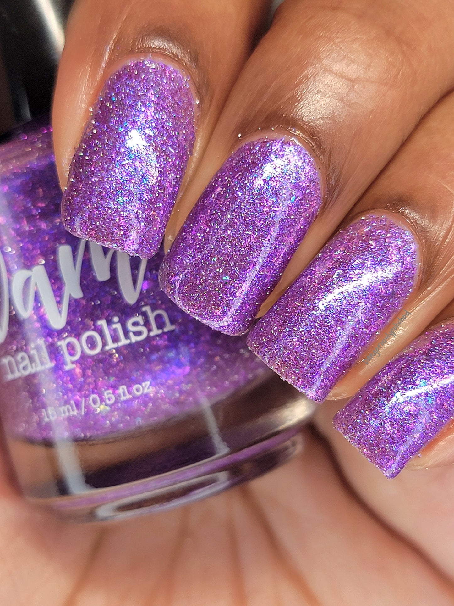 No Shady Business - Purple Flakie Nail Polish - Purple Reflective Nail Polish - Glitter Nail Polish - Aquarius Birthday Duo