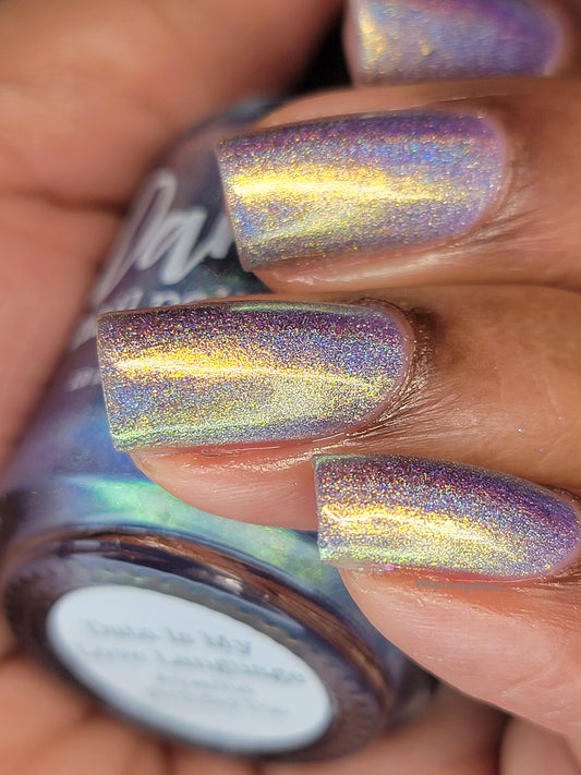 Data is My Love Language - Purple Holographic Nail Polish - Purple Shimmer Nail Polish - Aquarius Birthday Duo - Dam Nail Polish