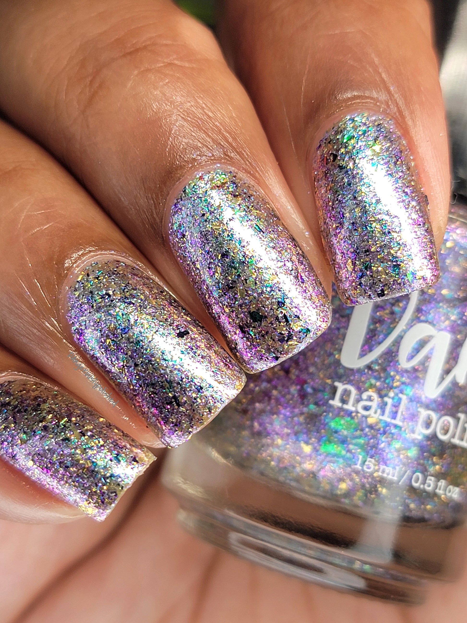 I ♥️ U 1,000 - Flakie Nail Polish - Facebook Fans Custom - Dam Nail Polish