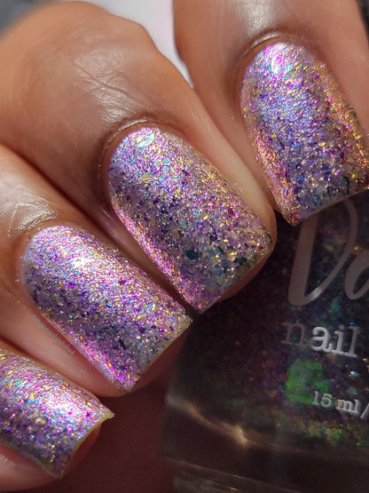 I ♥️ U 1,000 - Flakie Nail Polish - Facebook Fans Custom - Dam Nail Polish