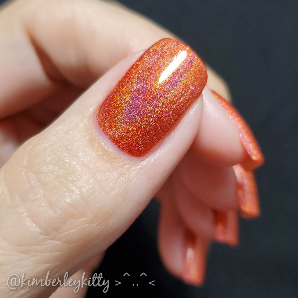 Obviously Orange - Seriously Rainbows - Holographic Nail Polish - Dam Nail Polish