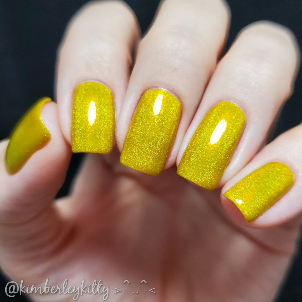 Yellow Topaz - Yellow Holographic Polish - Gemstone Collection - Dam Nail Polish
