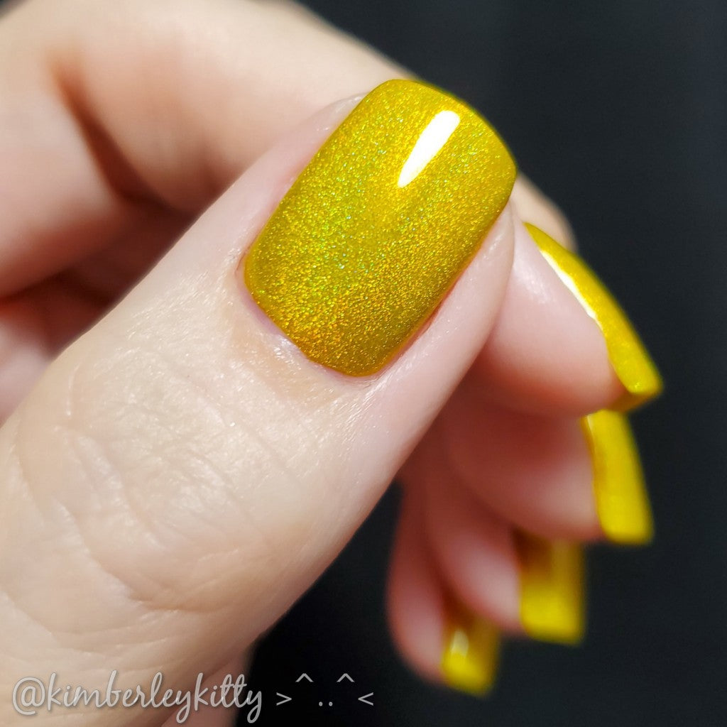 Yellow Topaz - Yellow Holographic Polish - Gemstone Collection - Dam Nail Polish