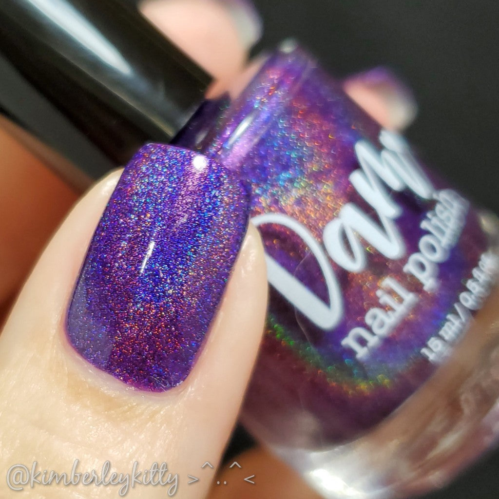 Amethyst - Violet Holographic Polish - Gemstone Collection Pt. 1 - Dam Nail Polish