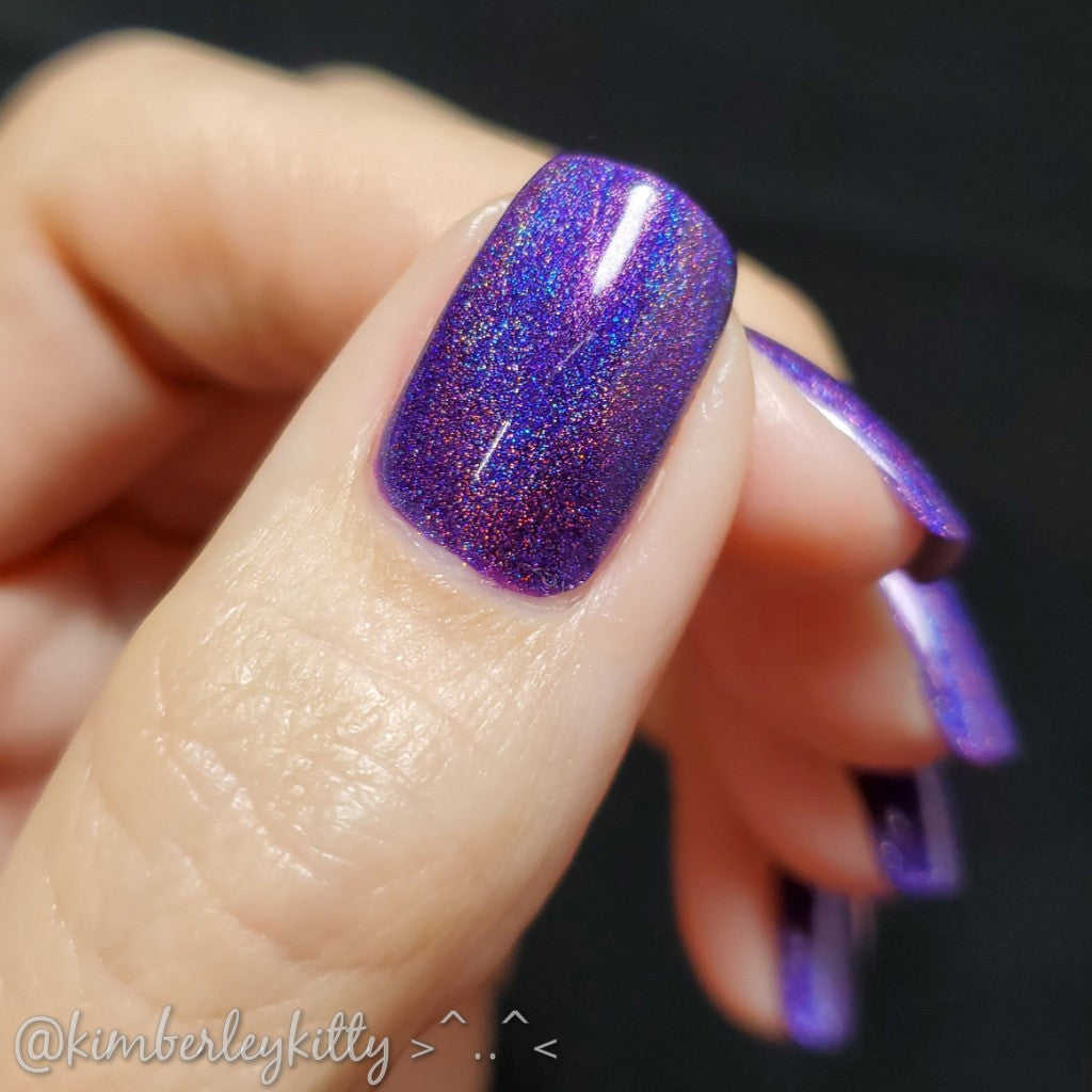 Amethyst - Violet Holographic Polish - Gemstone Collection Pt. 1 - Dam Nail Polish