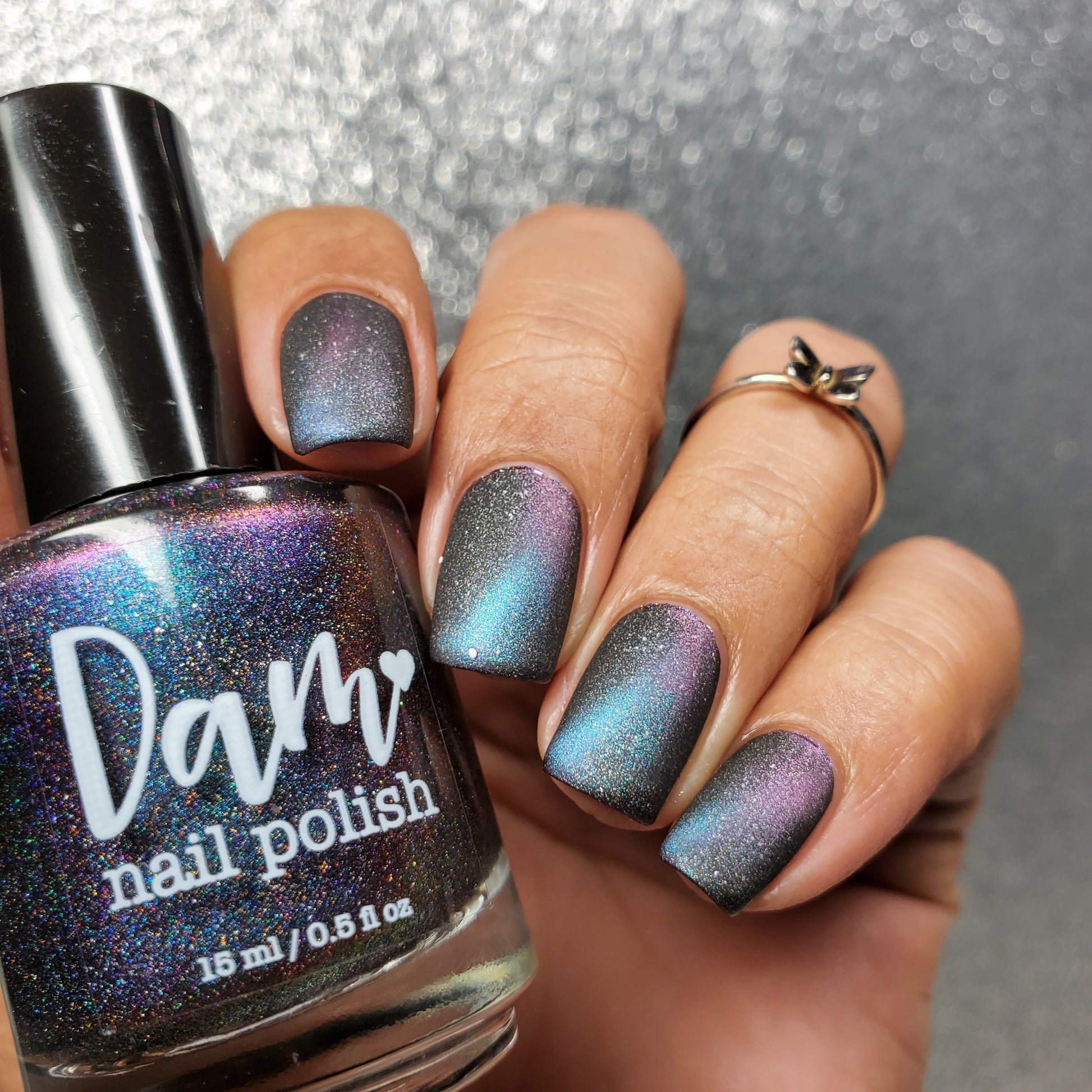 Blitzar - Blue/Purple/Gold Magnetic Holographic Nail Polish - Astronomical Collection - Dam