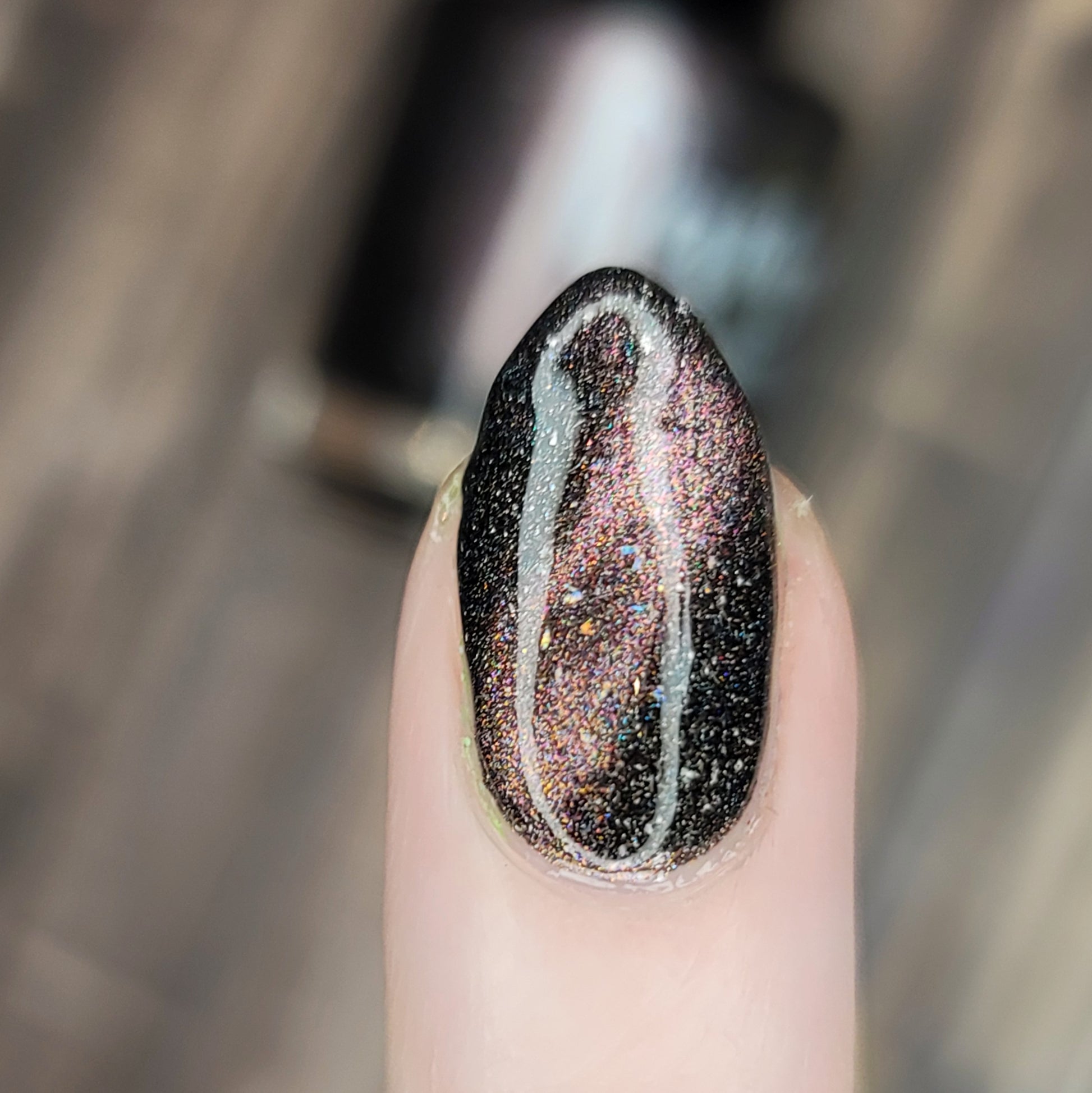 Blazar - Rose Gold/Bronze/Green Magnetic Holographic Nail Polish - Astronomical 2 Collection - Dam