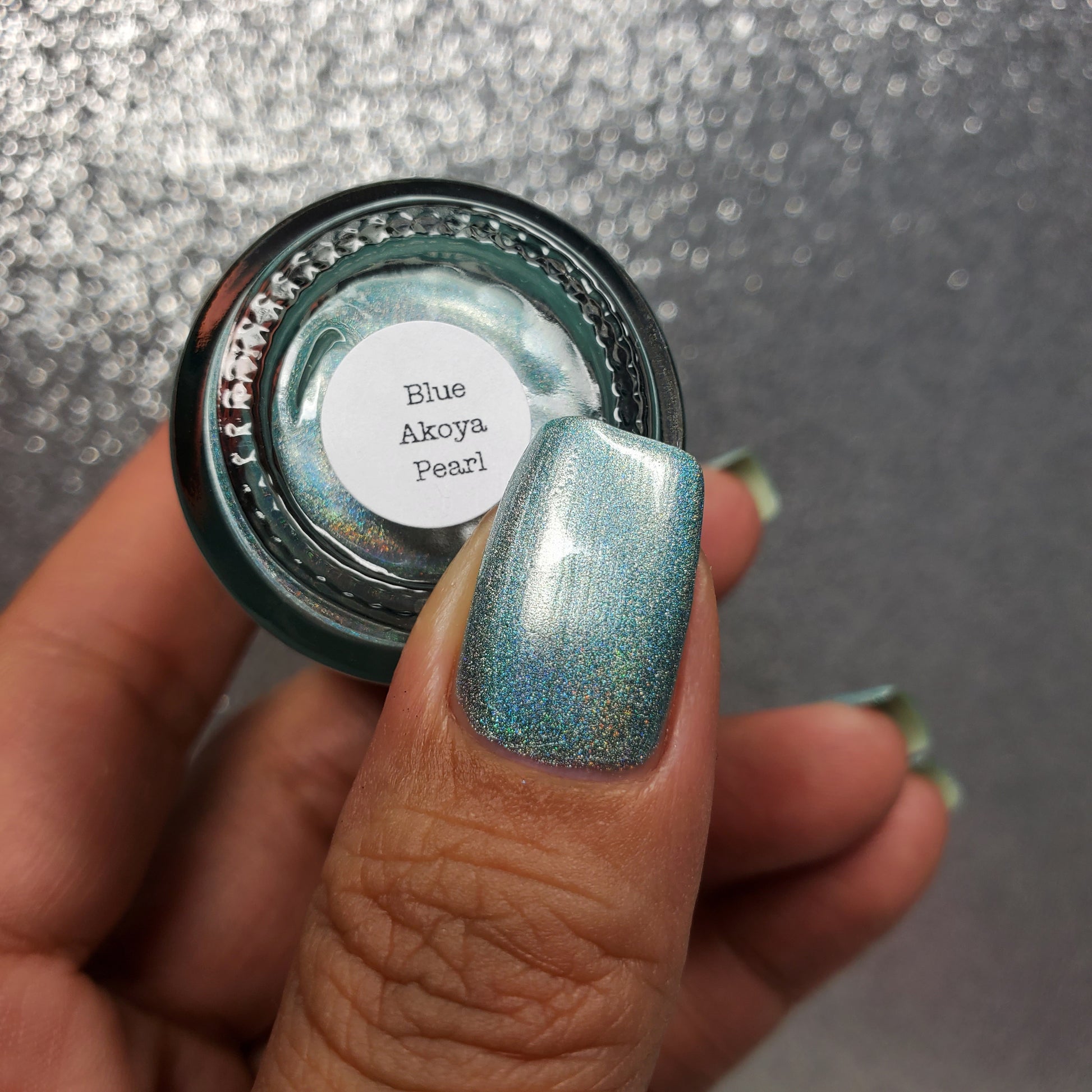 Blue Akoya Pearl - Jewelry Box Holos - Holographic Nail Polish - Dam