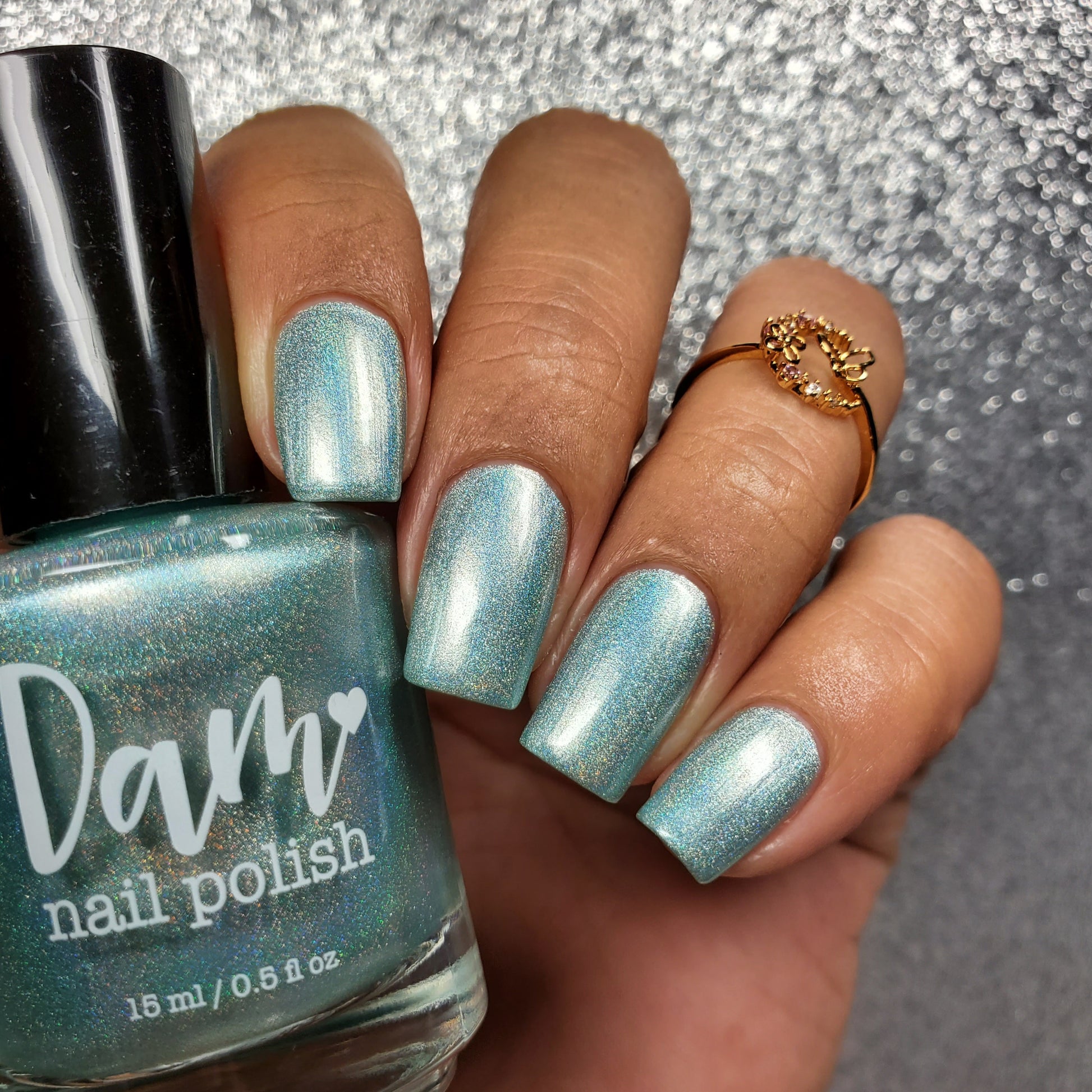 Blue Akoya Pearl - Jewelry Box Holos - Holographic Nail Polish - Dam